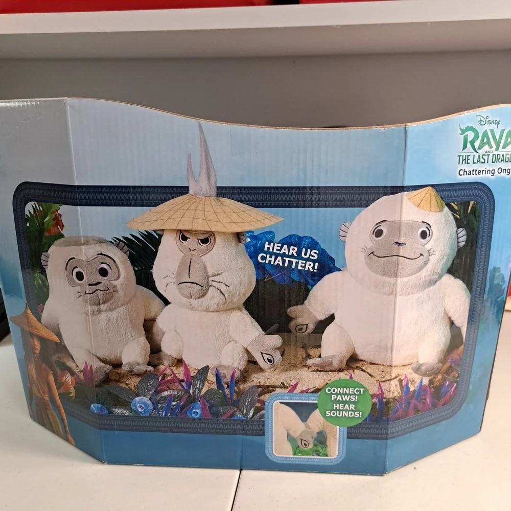 Disney Raya The Last Dragon Unisex Beige 3-Piece Set Chattering Ongis Plush NEW